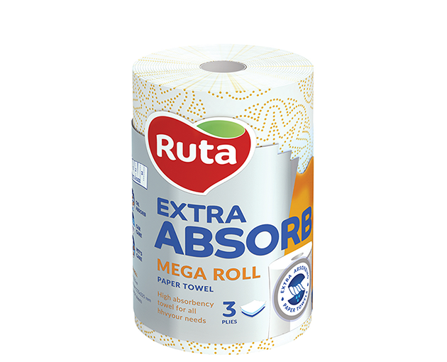 Ruta Extra Absorb 3 ფენიანი სამზარეულოს ხელსახოცი მეგა